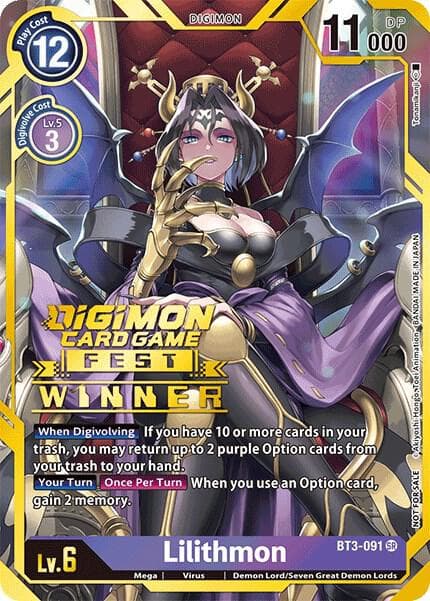 Lilithmon (Digimon Card Game Fest 2022 Winner)