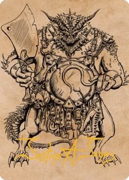 Thrakkus the Butcher Art Card (Gold-Stamped Signature)
