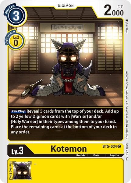 Kotemon - BT5-034 (Tamer Party Vol. 5 Promo)