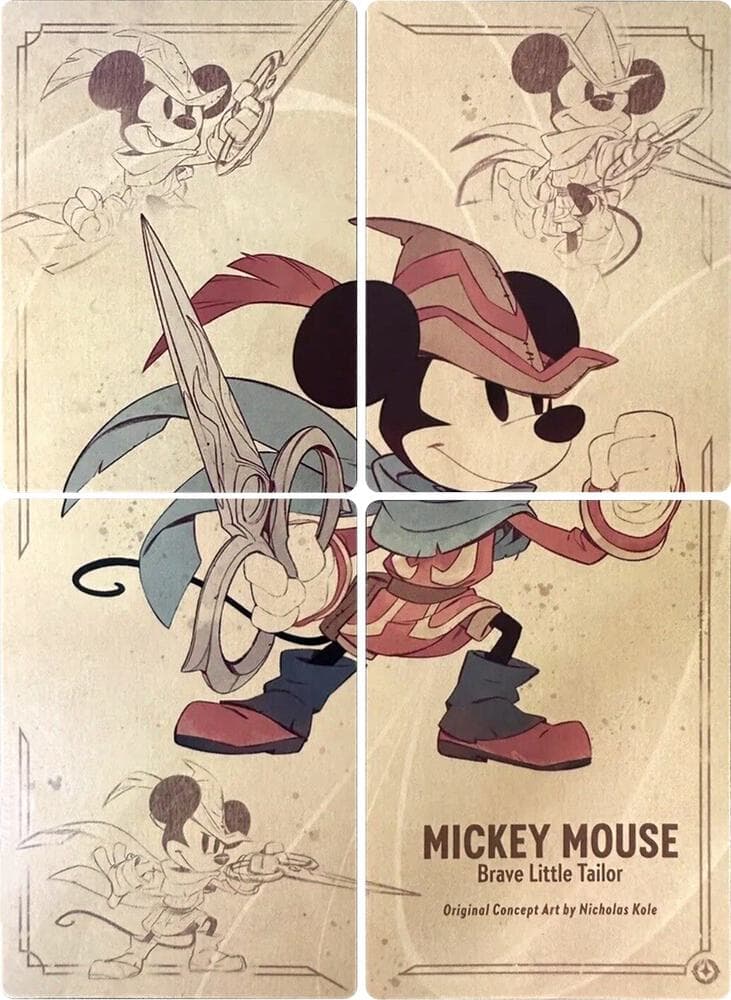 Mickey Mouse - Brave Little Tailor Puzzle Insert (Set of 4)