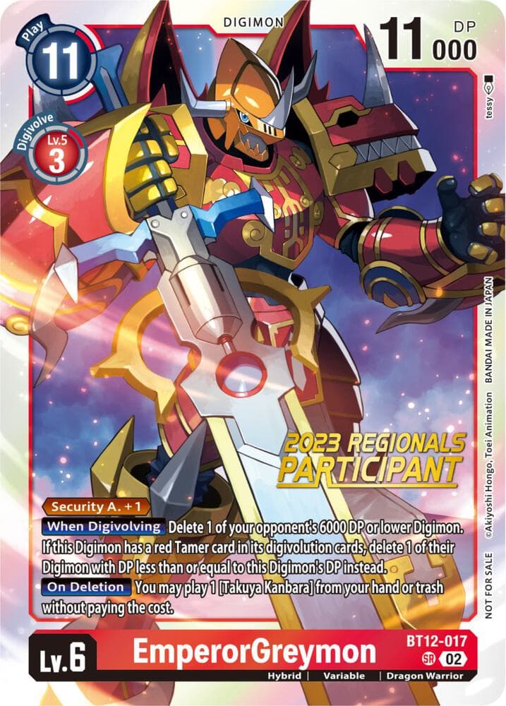 EmperorGreymon (2023 Regionals Participant)