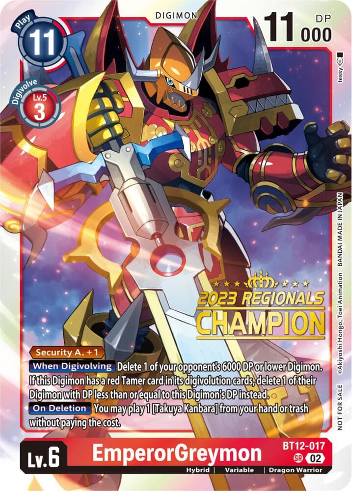 EmperorGreymon (2023 Regionals Champion)
