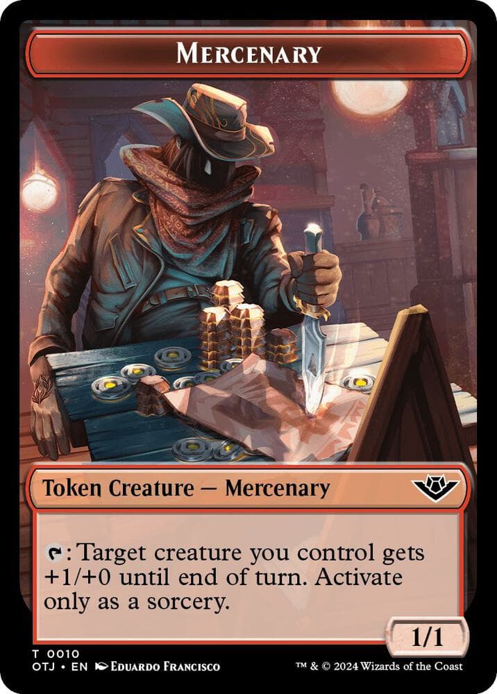 Mercenary // Treasure Double-Sided Token