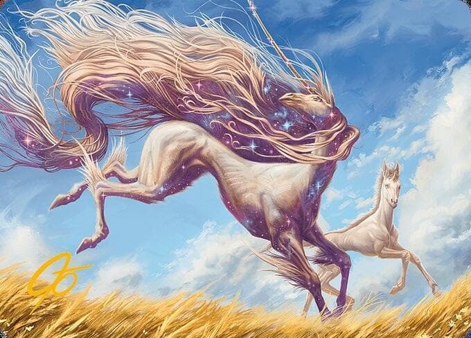 Nyxborn Unicorn Art Card (Gold-Stamped Signature)