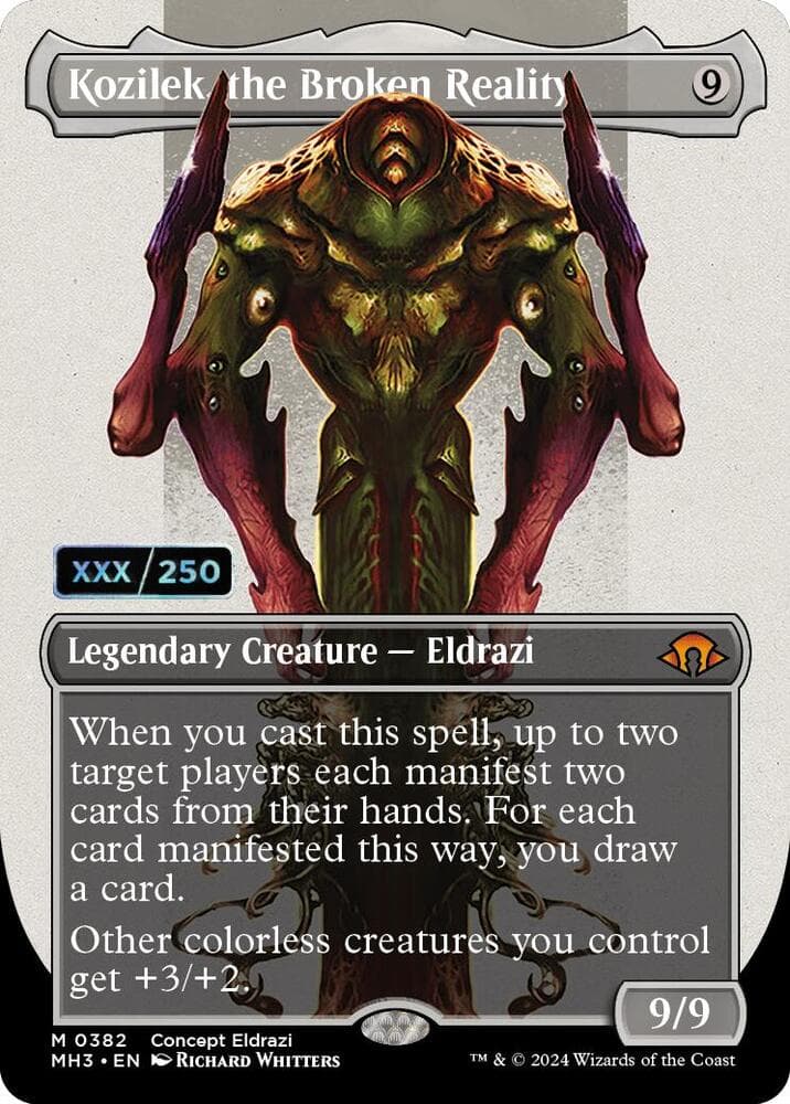 Kozilek, the Broken Reality (Borderless) (Serial Numbered)