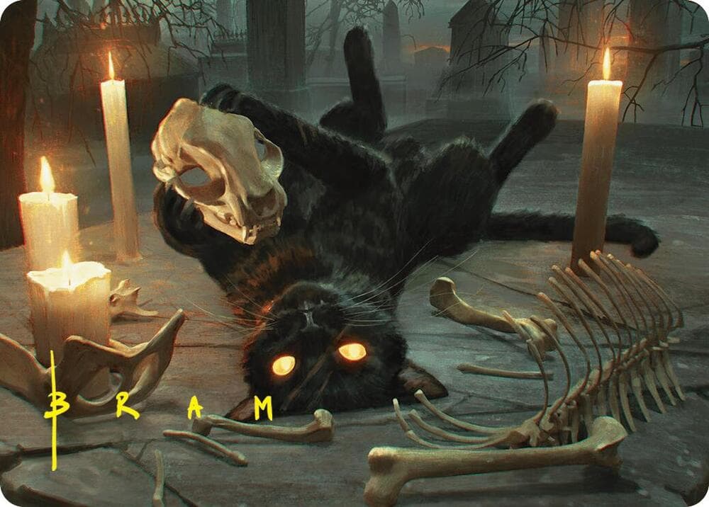 Nine-Lives Familiar Art Card (8/54) (Gold-Stamped Signature)