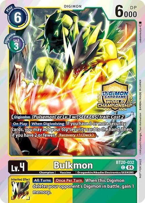 Bulkmon (Regionals 25-26 Champion Card Set Season 1)