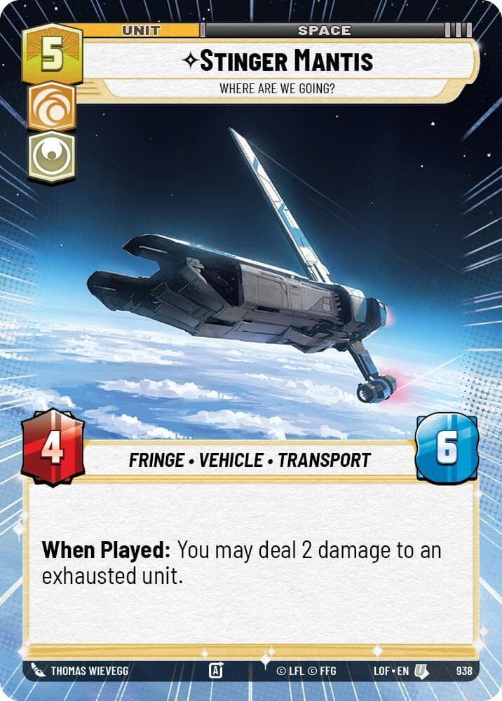 Stinger Mantis - Where Are We Going? (Hyperspace Foil)