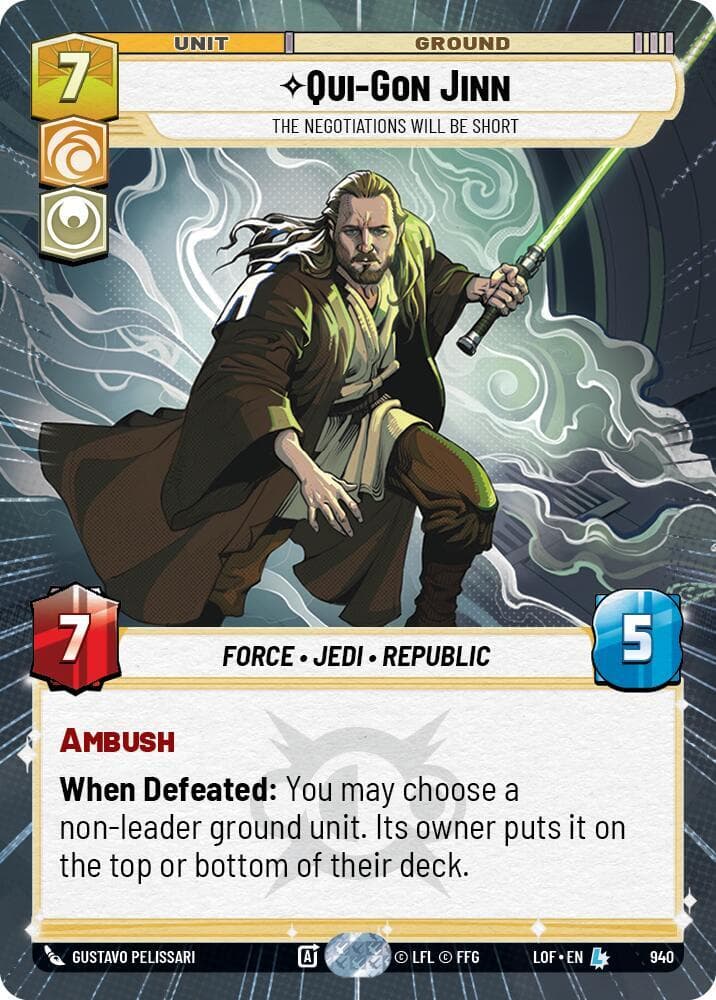 Qui-Gon Jinn - The Negotiations Will Be Short (Hyperspace Foil)