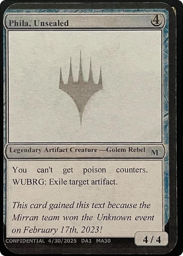 Phila, Unsealed (Reprint)