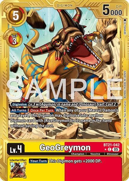GeoGreymon - BT21-042 (Gold Border)