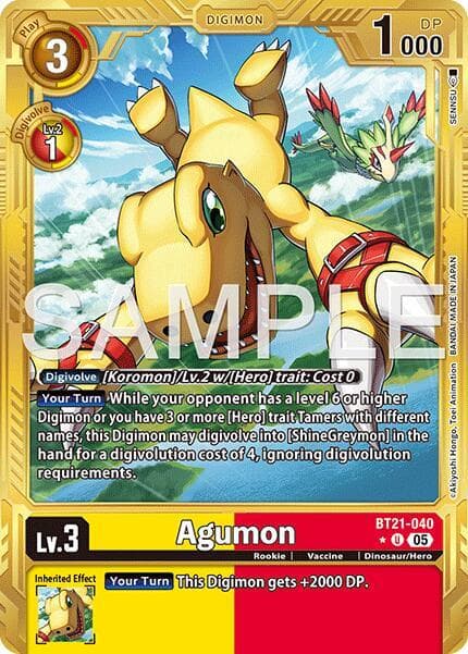 Agumon - BT21-040 (Gold Border)