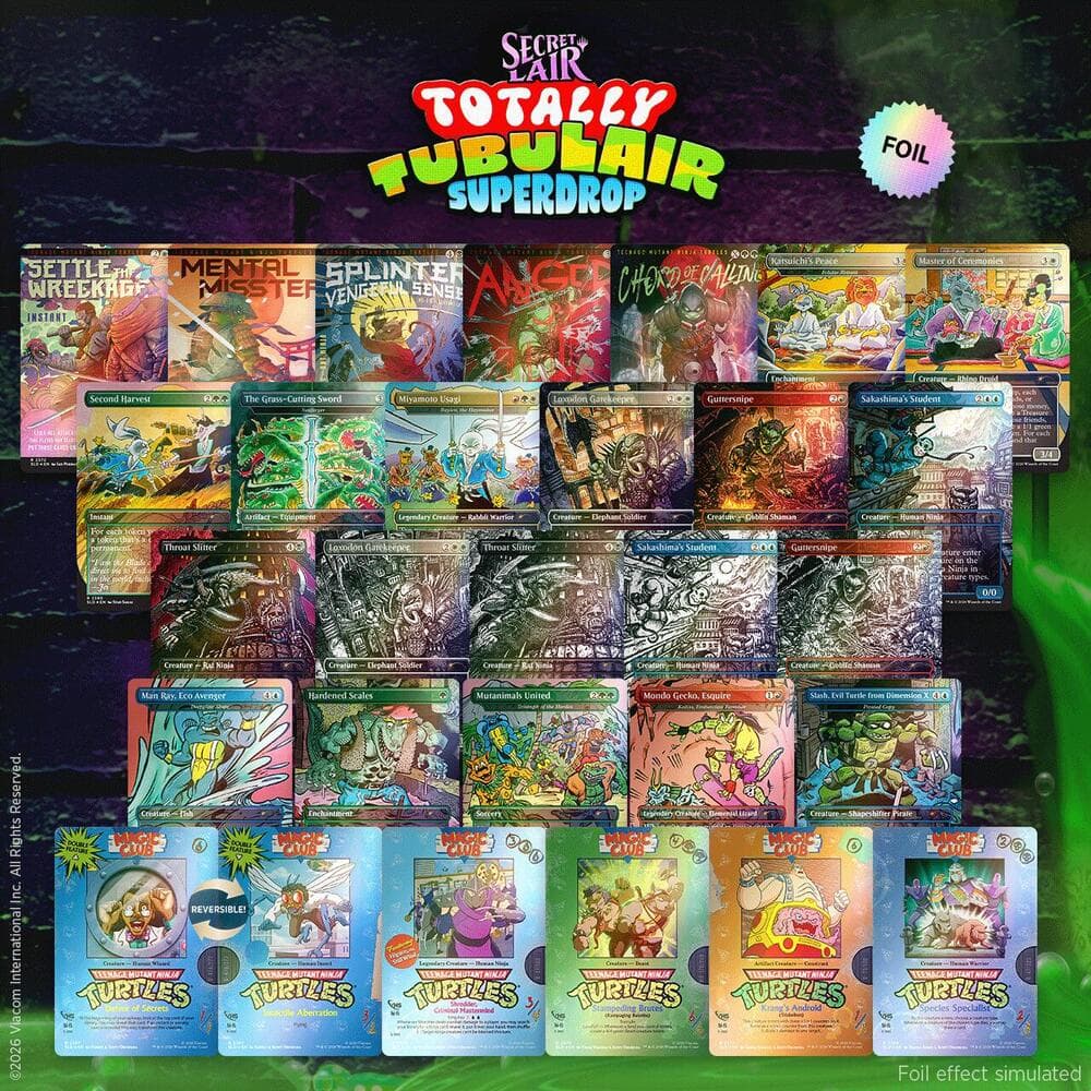 Secret Lair Drop: Totally TubuLair Superdrop: Turtle Power Foil Bundle