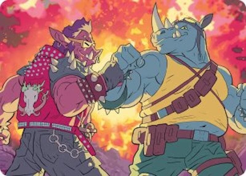 Bebop & Rocksteady Art Card