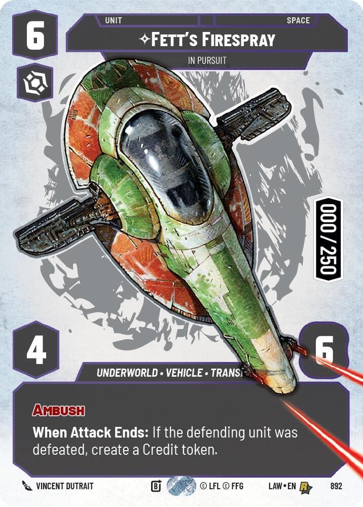 Fett's Firespray - In Pursuit (Serialized)