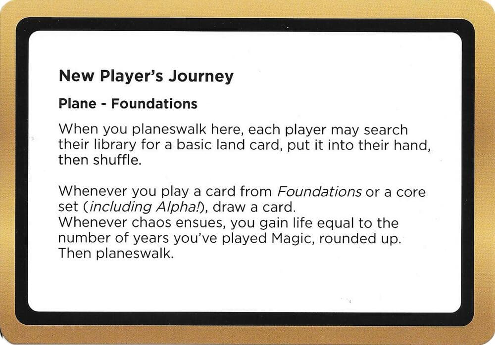 New Player's Journey (Black Lotus Unknown Planechase)