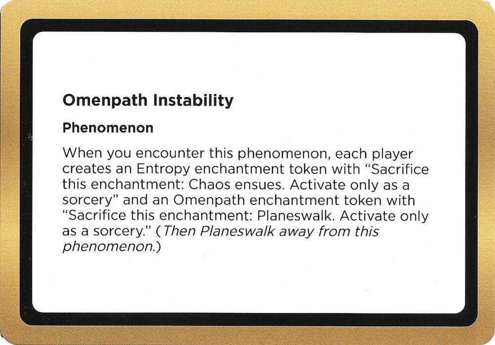 Omenpath Instability (Black Lotus Unknown Planechase)