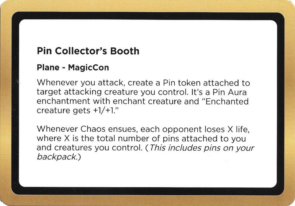 Pin Collector's Booth (Black Lotus Unknown Planechase)