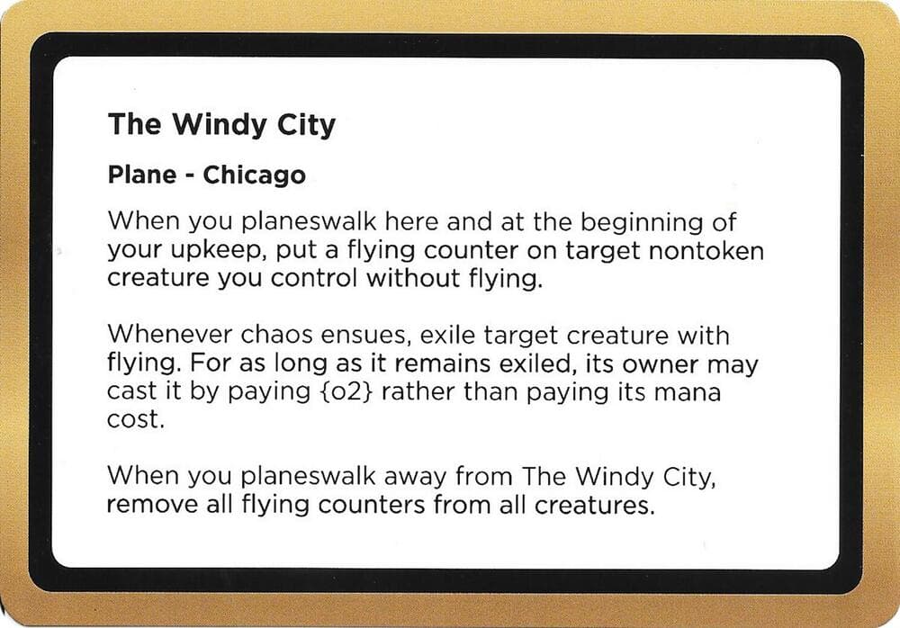 The Windy City (Black Lotus Unknown Planechase)