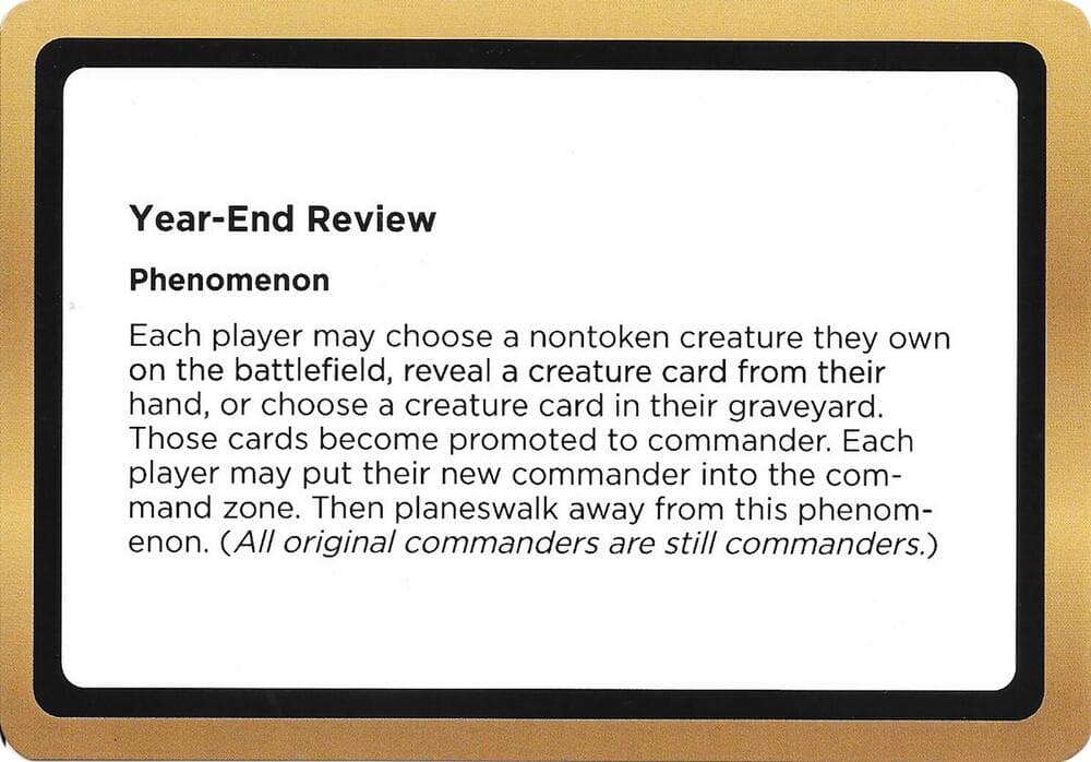 Year-End Review (Black Lotus Unknown Planechase)